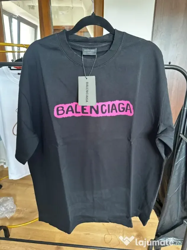 Tricou Balenciaga Ripped Black&Pink S