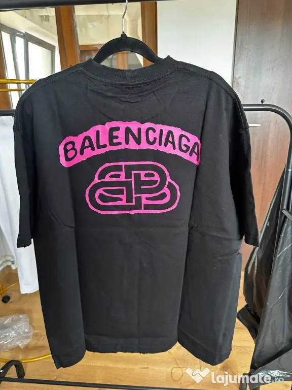 Tricou Balenciaga Ripped Black&Pink S