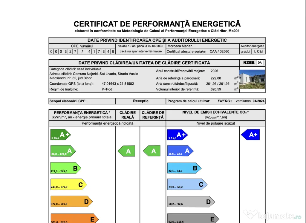 Casă cu curte - la preț de apartament Livada de Bihor