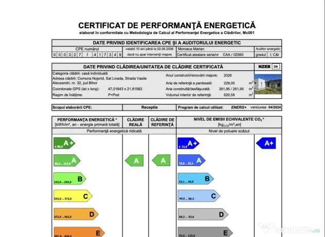 Casă cu curte - la preț de apartament Livada de Bihor