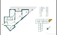 Apartament 3 camere, 88,2 mp, bloc nou cu CF, terasa 28,5 mp