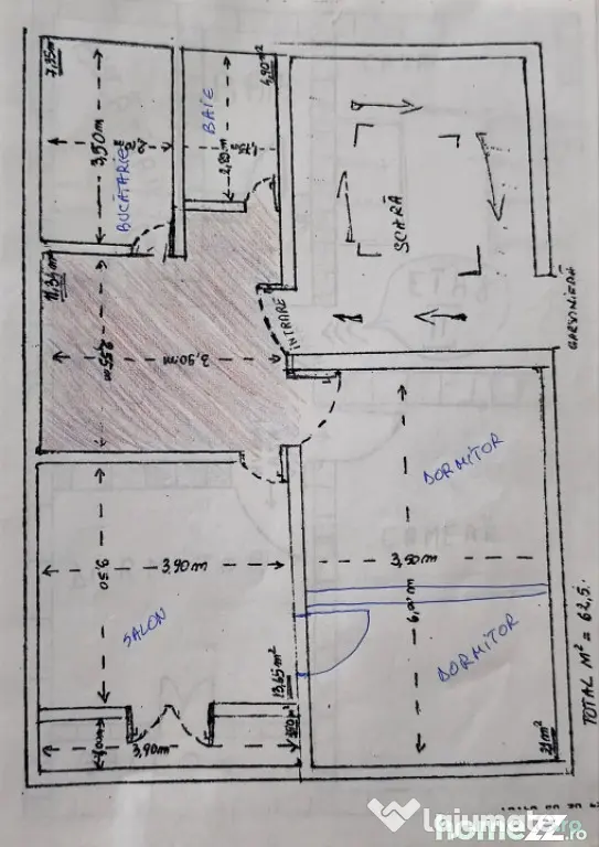 Apartament 2 camere, etaj 2, zona Hereditas, Ipotesti, Sucea