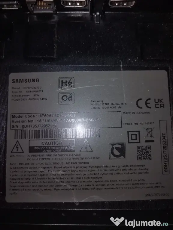 dezmembrez Samsung UE50AU8072