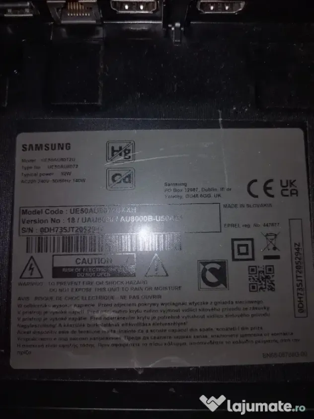 dezmembrez Samsung UE50AU8072