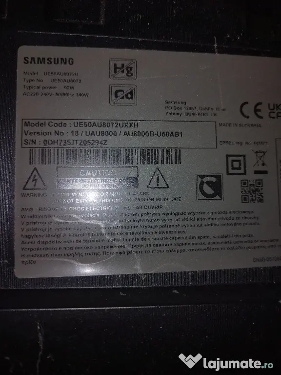 dezmembrez Samsung UE50AU8072
