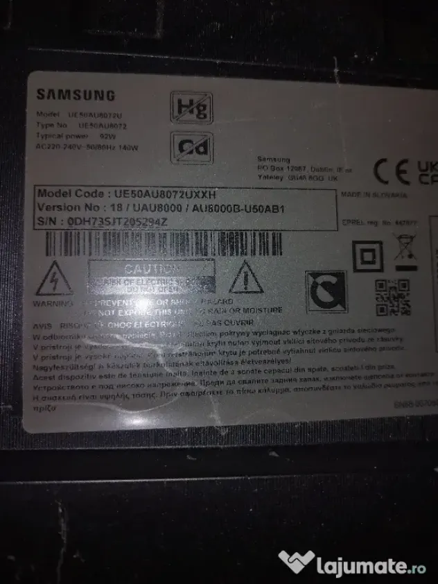 dezmembrez Samsung UE50AU8072