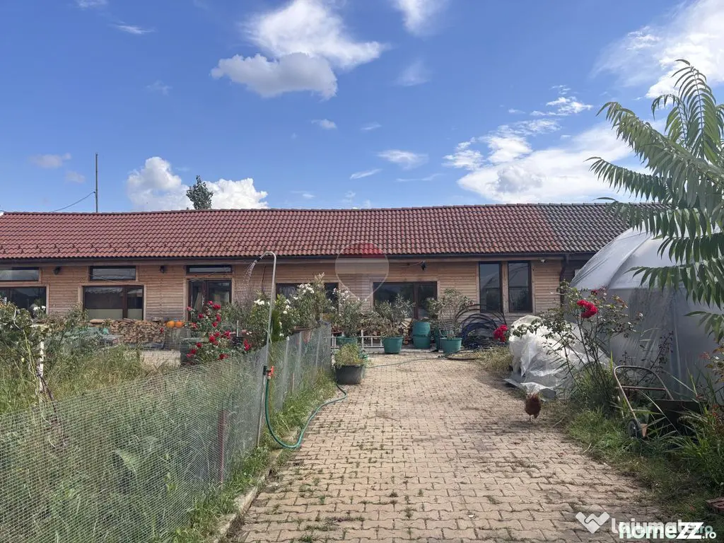 Teren 9,500 mp cu sere si utilitati langa DN 14 - Sura Mare (Sibiu)