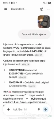 Injector Siemens VDO Continental 1.5 dCi Renault - Dacia - Nissan