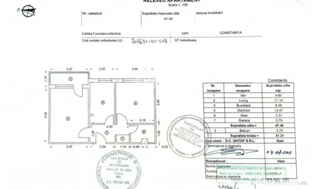 Apartament 2 camere decomandat, 51 mp - in vecinatatea scoli