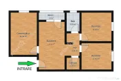 Apartament 3 camere la etaj intermediar si pivnita zona Vasi 