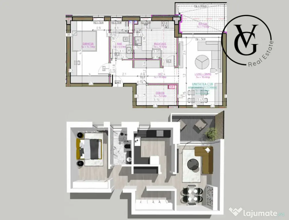 Apartament cu 2 camere - Complex Rezidential - Blue Bike Ede