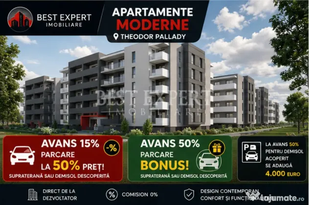 2 Camere Direct Dezvoltator | Parcare inclusa | Incalzire pa
