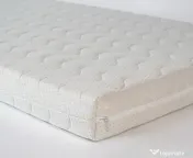 Pat căsuță copii model Elis alb 160x70 cm + saltea Baby 