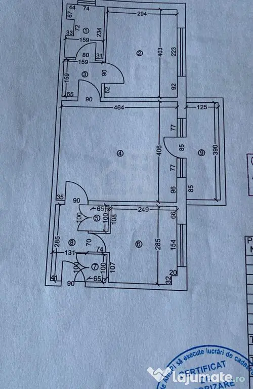 Apartament 2 camere-Rovine-parter-centrala proprie-54mp