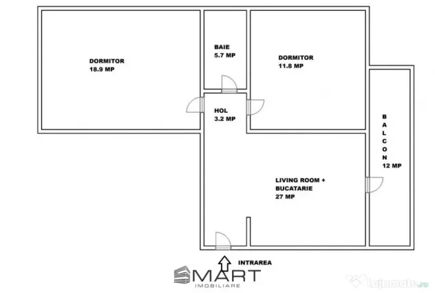 Apartament modern 3 camere zona Doamna Stanca