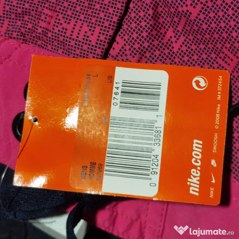 Pantaloni Scurți Nike Vintage L Bărbați Roz Originali Noi cu Etichetă