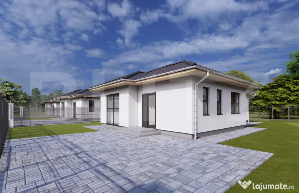 Casă single modernă, 110 mp utili, teren 468 mp, cartier n