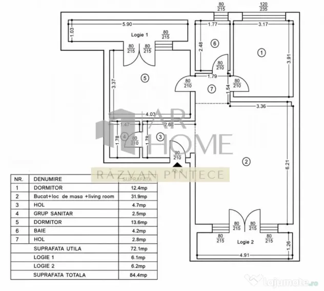 Apartament 3 camere, de lux, parcare, Magnolia Paulesti,