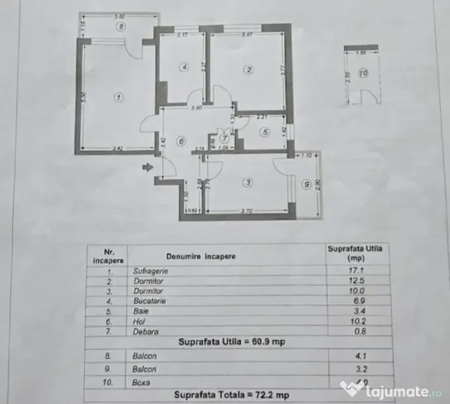 Tomis Nord | 3 camere | Boxa - Constanta (Constanta)