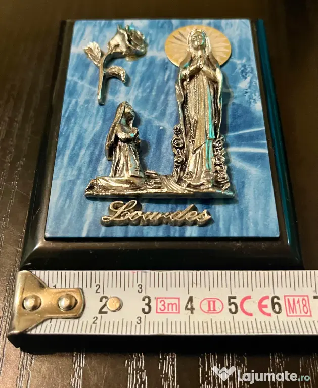 Placă devoțională vintage de la Lourdes