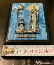 Placă devoțională vintage de la Lourdes 