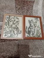 Tablouri Pirogravate Manual pe Lemn – Modele Pisicuțe unicat