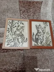 Tablouri Pirogravate Manual pe Lemn – Modele Pisicuțe unicat