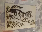 Tablouri Pirogravate Manual pe Lemn – Modele Pisicuțe unicat