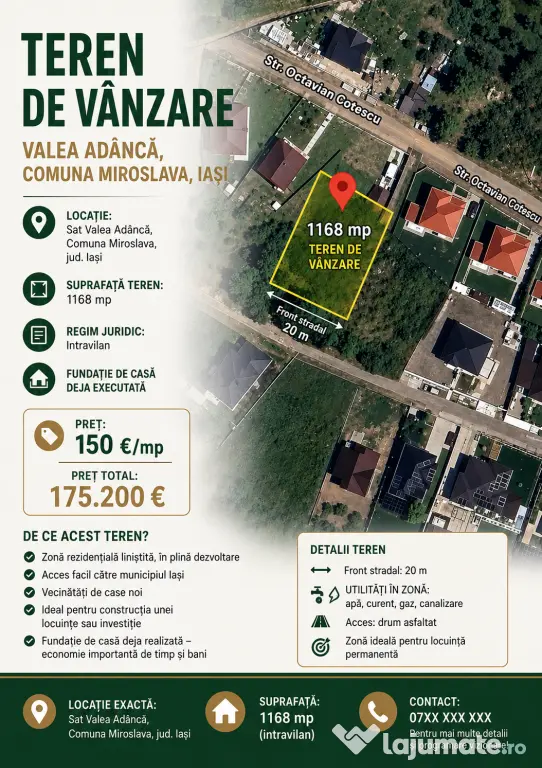 Teren intravilan 1.168 mp
