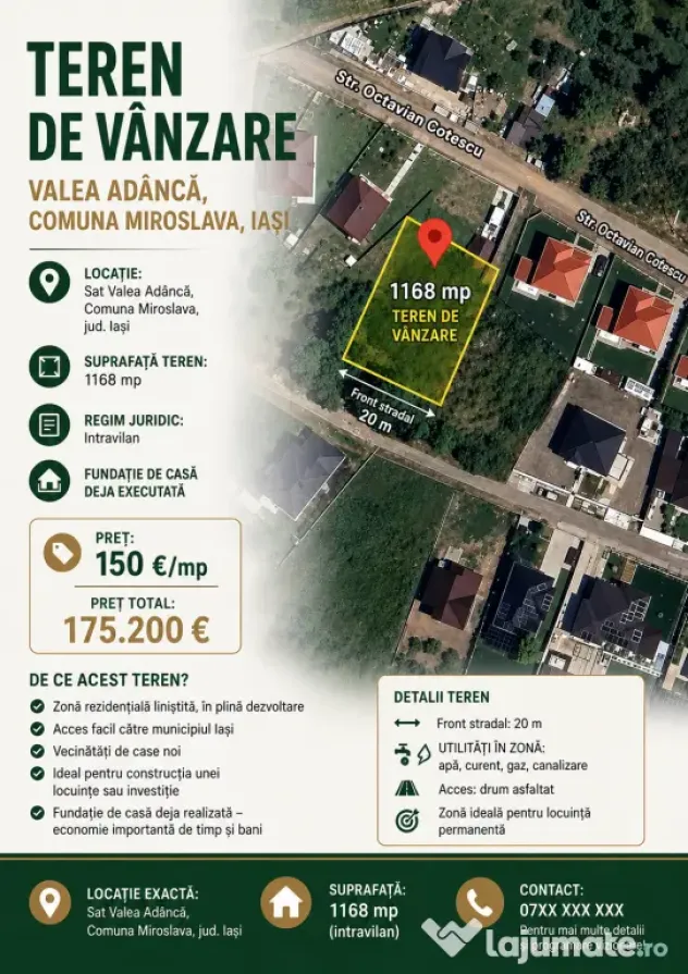 Teren intravilan 1.168 mp