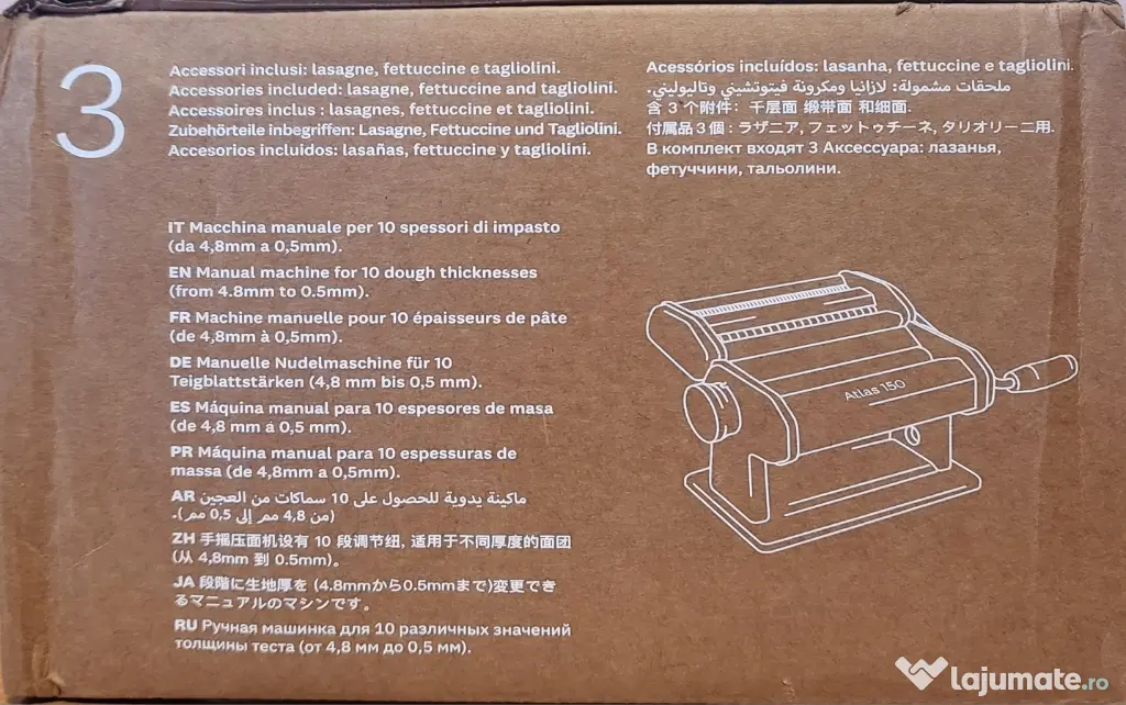 Masina de paste Marcato ATLAS 150 RED