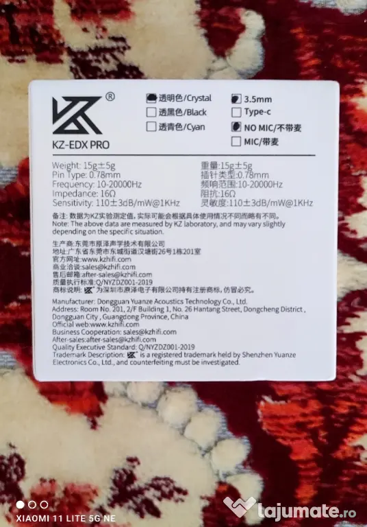 Casti KZ EDX PRO