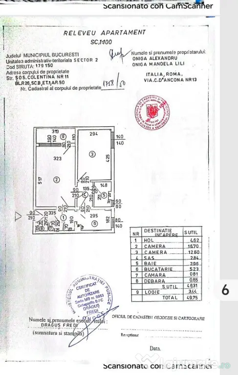Vând apartament 2 camere,zona Obor/Colentina