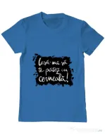 Tricou ADLER barbat Te patez cu cerneala Albastru azuriu