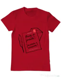 Tricou ADLER barbat Incearca o scrisoare Rosu