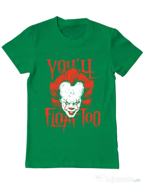 Tricou ADLER barbat You ll float too Verde mediu