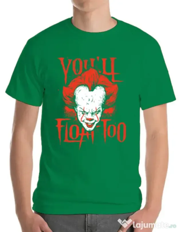Tricou ADLER barbat You ll float too Verde mediu