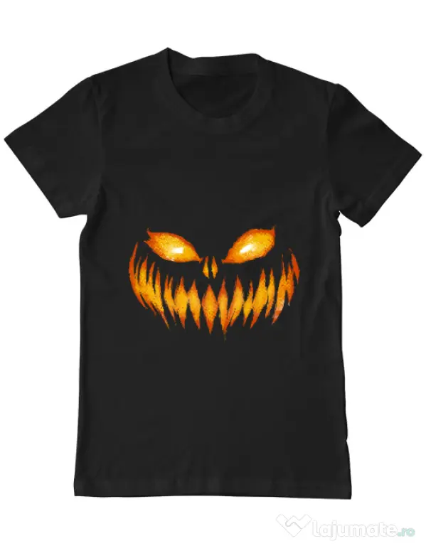Tricou ADLER barbat Scary pumpkin face Negru