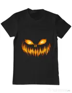 Tricou ADLER barbat Scary pumpkin face Negru