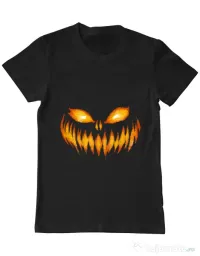 Tricou ADLER barbat Scary pumpkin face Negru