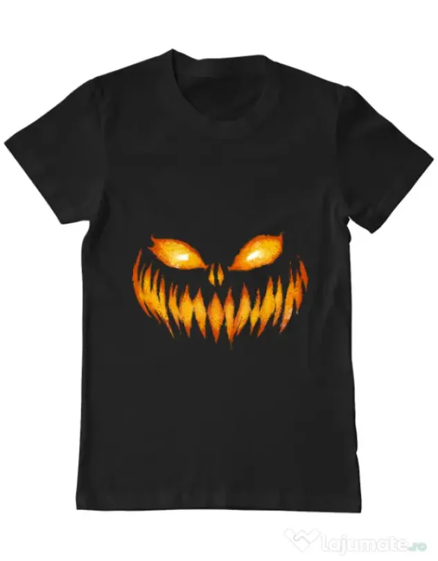 Tricou ADLER barbat Scary pumpkin face Negru