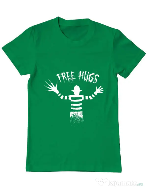Tricou ADLER barbat Free hugs Verde mediu