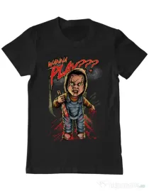 Tricou ADLER barbat Wanna play Negru