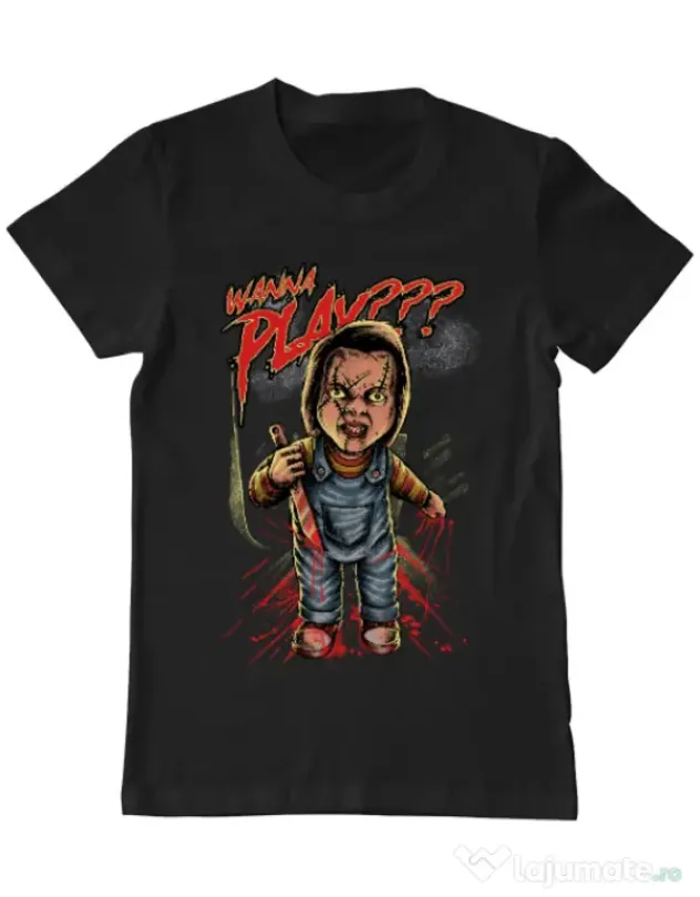 Tricou ADLER barbat Wanna play Negru