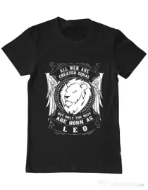 Tricou ADLER barbat The best men are born as Leo Negru