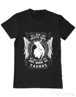 Tricou ADLER barbat The best men are born as Taurus Negru