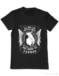 Tricou ADLER barbat The best men are born as Taurus Negru