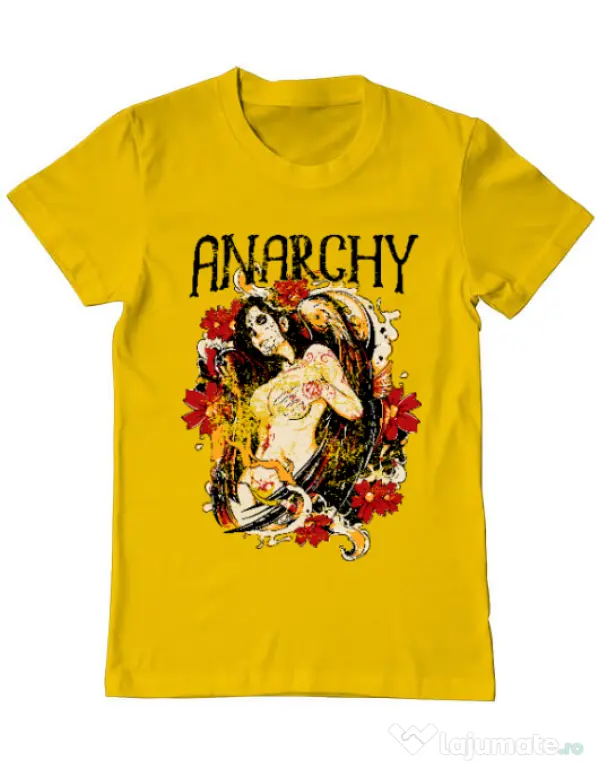 Tricou ADLER barbat Anarchy angel Galben
