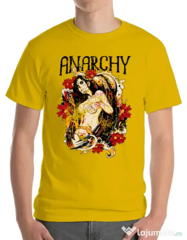 Tricou ADLER barbat Anarchy angel Galben