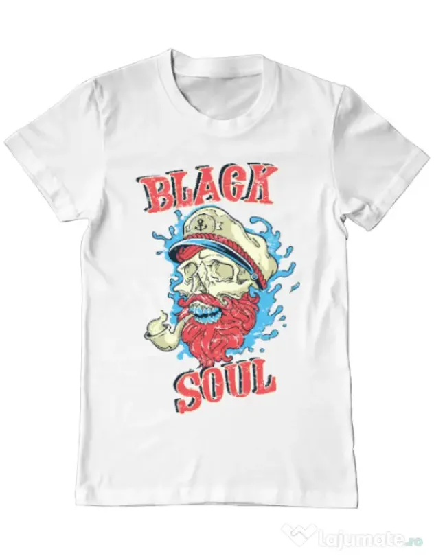 Tricou ADLER barbat Black soul Alb